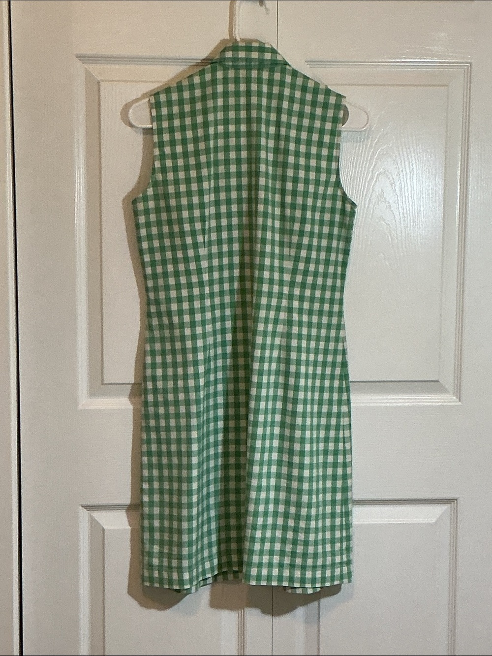 Vineyard Vines Green and White Gingham Midi Shirt Dress - Picture 4 of 7